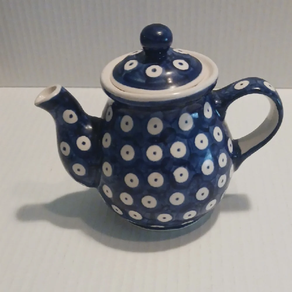 Polka Dot Blue and White Tea Set